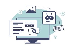 AI assisting in creating and reviewing marketing content.