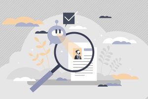 AI chatbot searching online for a user.