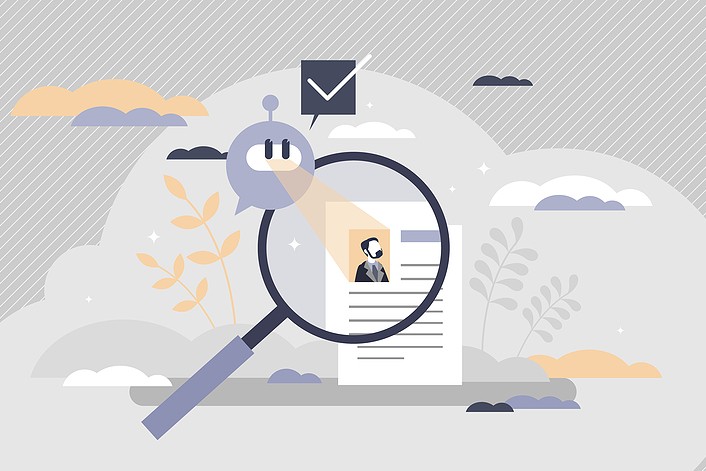 AI chatbot searching online for a user.