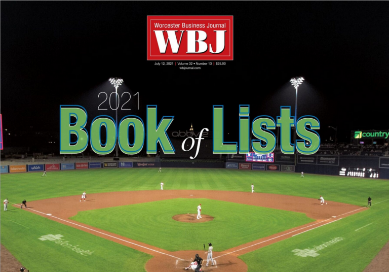 Cover of the Worcester Business Journal's 2021 Book of Lists.